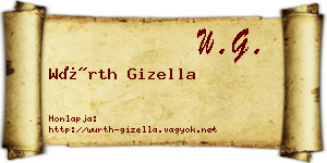Würth Gizella névjegykártya